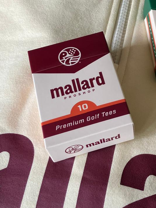 Box of Bamboo Tees in Duck Wine